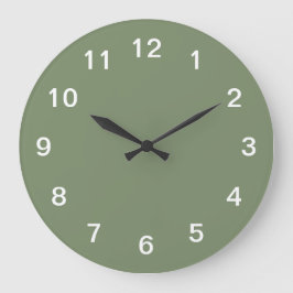 Salie Groene Minimalistische Acryl Wandklok