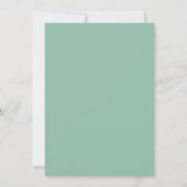 Salie Groene Minimalistische Bewaar de Datum Save The Date (Achterkant)