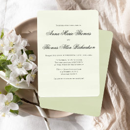 Salie Groene Minimalistische Botanische Elegante T Kaart