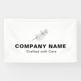 Salie Groene Minimalistische Botanische Zakelijke Spandoek