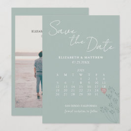 Salie Groene Minimalistische Chic Save The Date