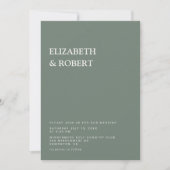 Salie groene minimalistische eenvoudige moderne tr kaart (Voorkant)