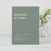 Salie groene minimalistische eenvoudige moderne tr kaart (Staand voorkant)