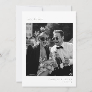 Salie Groene Minimalistische Elegante Foto Bewaar Kaart
