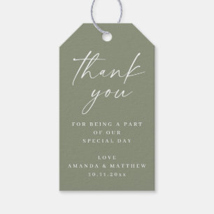 Salie Groene Minimalistische Trouw Dank Je Elega Cadeaulabel