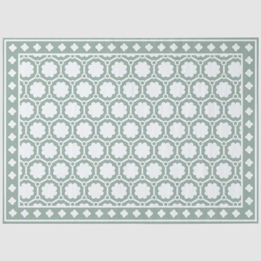 Salie Groene Moderne Been Inleg Decoupage Papier (Voorkant)