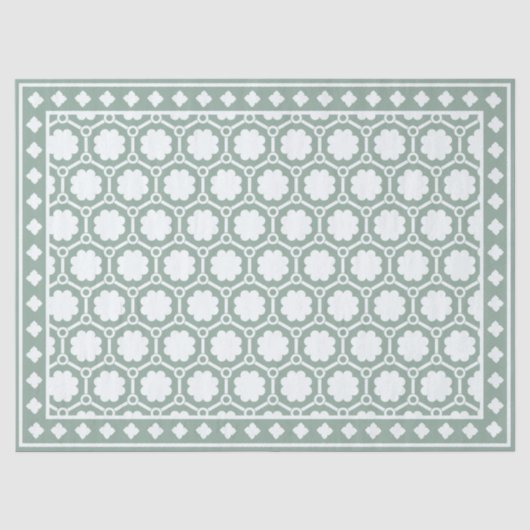 Salie Groene Moderne Been Inleg Decoupage Papier (Voorkant)