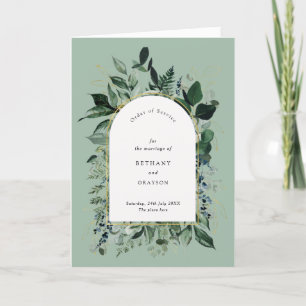 Salie groene moderne botanische groen wedding bifo programma