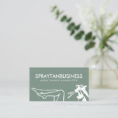 Salie Groene Moderne Lichaamsbruiningsspray Visitekaartje (Staand voorkant)