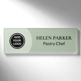 Salie Groene Moderne Logo Bedrijfsnaam Tag