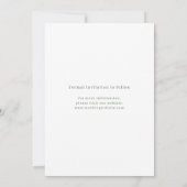 Salie groene moderne script minimalistische bewaar save the date (Achterkant)