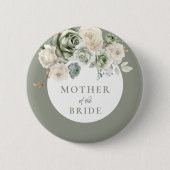 Salie Groene Moeder van de Bruid Bruidsfeest Ronde Button 5,7 Cm (Voorkant)