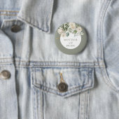 Salie Groene Moeder van de Bruid Bruidsfeest Ronde Button 5,7 Cm (In situ)