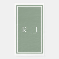 Salie Groene Monogram Aangepaste Naam Eenvoudige T