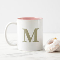 Salie Groene Monogram Eerste Letter Trouwcadeau