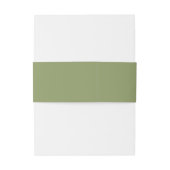 Salie Groene Monogram Huwelijk Uitnodigingen Wikkel (Achterkant Voorbeeld)