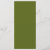 Salie Groene Monogram Huwelijksmenu Kaart (Achterkant)