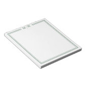 Salie Groene Monogram Notitieblok (Schuin)