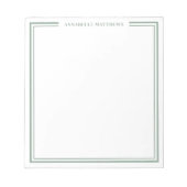 Salie Groene Monogram Notitieblok (Voorkant)