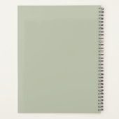 Salie groene Monogram Persoonlijke Stille Luxe Planner (Achterkant)