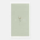 Salie Groene Monogram Servet (Voorkant)