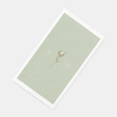 Salie Groene Monogram Servet (Hoek)