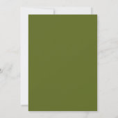 Salie Groene Monogram Trouw Uitnodiging (Achterkant)