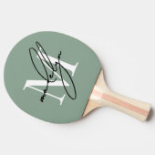 Salie Groene Naam Monogram Tafeltennisbatje (Zijkant)