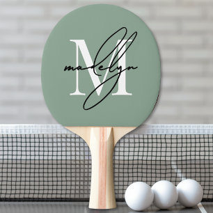 Salie Groene Naam Monogram Tafeltennisbatje