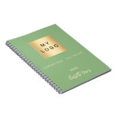Salie groene naam script zakelijk logo notitieboek (Rechterzijde)