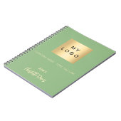 Salie groene naam script zakelijk logo notitieboek (Linkerzijde)