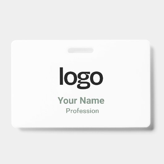 Salie Groene Naamkaartjes Badges (Voorzijde)