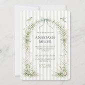Salie Groene Nesting Party Baby Shower Kaart (Voorkant)