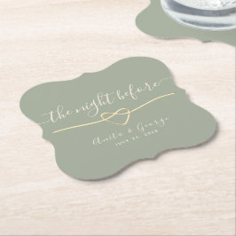 Salie Groene Oefen Eetkamer Coaster Kartonnen Onderzetters