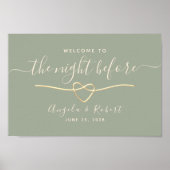 Salie Groene Oefenavond Diners Welkom Poster (Voorkant)