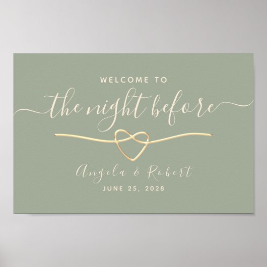 Salie Groene Oefenavond Diners Welkom Poster (Voorkant)