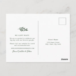 Salie Groene Olijf Huwelijk Bewaar de Datum Briefkaart