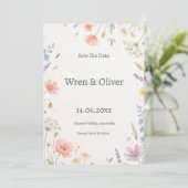 Salie Groene Olijf Save the Date (Staand voorkant)