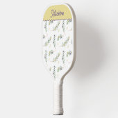 Salie Groene Olijftak Aangepaste Naam Pickleball Paddle (Links)