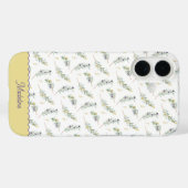 Salie Groene Olijftak Monogram Naam Case-Mate iPhone Case (Achterkant (horizontaal))