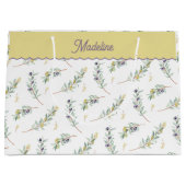 Salie Groene Olijftak Monogram Naam Groot Cadeauzakje (Voorkant)