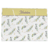 Salie Groene Olijftak Monogram Naam Groot Cadeauzakje (Achterkant)
