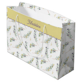 Salie Groene Olijftak Monogram Naam Groot Cadeauzakje