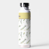 Salie Groene Olijftak Monogram Naam Waterfles (Links)