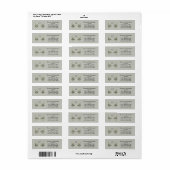 Salie Groene Olijftak Monogram Retouradres Etiket (Full Sheet)