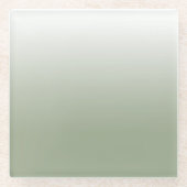 Salie groene Ombre Glazen Onderzetter (Voorkant)