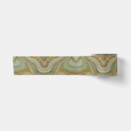 Salie Groene Onyx Met Goud  Satijnen Lint