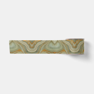 Salie Groene Onyx Met Goud  Satijnen Lint