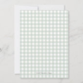 Salie Groene Ooievaar Sip & See Preppy Gingham Kaart (Achterkant)