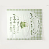 Salie Groene Perfecte Matcha Bruidsdouche Achtergr Wandkleed (Voorkant (horizontaal))
